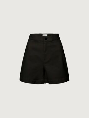 OAK + FORT Twill Shorts Black High-Waist A-Line Women’s Shorts
